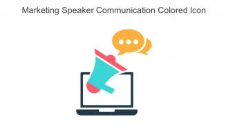 Marketing Speaker Communication Colored Icon In Powerpoint Pptx Png And Editable Eps Format