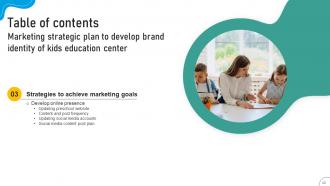 Marketing Strategic Plan To Develop Brand Identity Of Kids Education Center Complete Deck Strategy CD V Idea Captivating