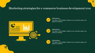 Marketing Strategies For E Commerce Business Development Icon