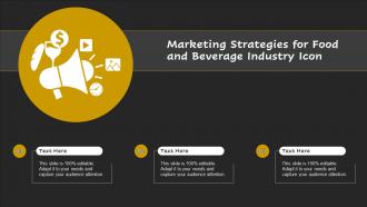 Marketing Strategies For Food And Beverage Industry Icon