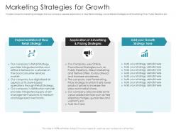 Marketing strategies for growth pitch deck raise debt ipo banking institutions ppt elements