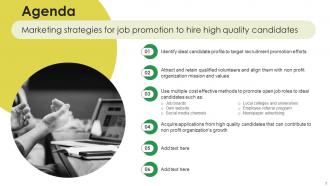 Marketing Strategies For Job Promotion To Hire High Quality Candidates Strategy CD V Adaptable Informative