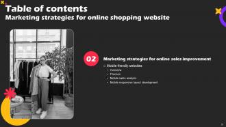 Marketing Strategies For Online Shopping Website Powerpoint Presentation Slides Editable Attractive