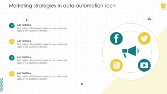 Marketing Strategies In Data Automation Icon