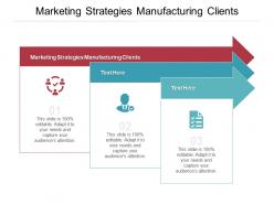 Marketing strategies manufacturing clients ppt powerpoint presentation styles portfolio cpb