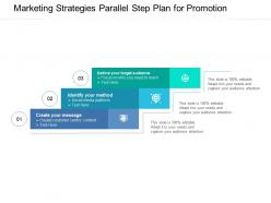 Marketing strategies parallel step plan for promotion gggg