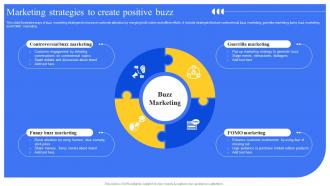 Marketing Strategies To Create Positive Buzz