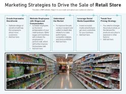 Marketing strategies to drive the sale of retail store