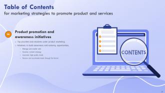 Marketing Strategies To Promote Product And Services Powerpoint Presentation Slides