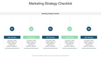 Marketing Strategy Checklist In Powerpoint And Google Slides Cpb