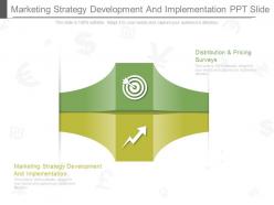 Marketing strategy development and implementation ppt slide