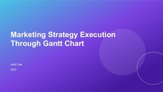 Marketing Strategy Execution Through Gantt Chart PPT Template AT