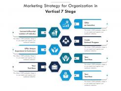 Marketing Strategy For Organization In Vertical 7 Stage