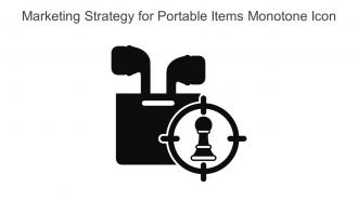 Marketing Strategy For Portable Items Monotone Icon In Powerpoint Pptx Png And Editable Eps Format