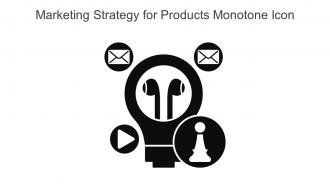 Marketing Strategy For Products Monotone Icon In Powerpoint Pptx Png And Editable Eps Format