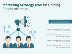 Marketing strategy icon for gaining people attention