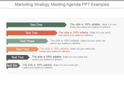 Marketing strategy meeting agenda ppt examples