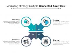 Marketing strategy multiple connected arrow flow