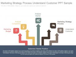 Marketing strategy process understand customer ppt sample