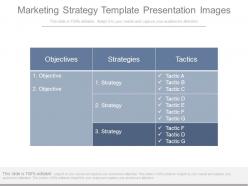 Marketing strategy template presentation images