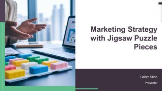 Marketing Strategy With Jigsaw Puzzle Pieces PPT Sample AT