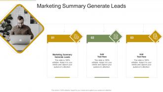 Marketing Summary Generate Leads In Powerpoint And Google Slides Cpb