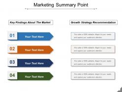 Marketing summary point presentation backgrounds