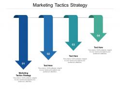 Marketing tactics strategy ppt powerpoint presentation icon elements cpb
