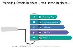 Marketing targets business credit report business communication process