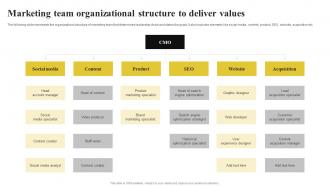 Marketing Team Organizational Structure To Deliver Values
