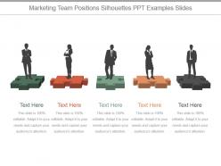 Marketing team positions silhouettes ppt examples slides