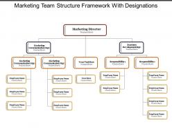 Marketing Team Structure Framework With Designations
