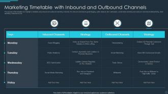Marketing Timetable With Inbound And Outbound Channels