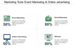 Marketing tools event marketing and online advertising