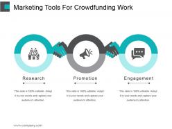 Marketing tools for crowdfunding work powerpoint graphics