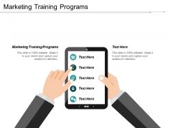 Marketing training programs ppt powerpoint presentation inspiration graphics template cpb