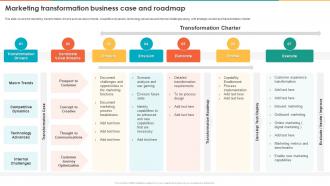 Marketing Transformation Business Case And Roadmap Marketing Transformation Toolkit