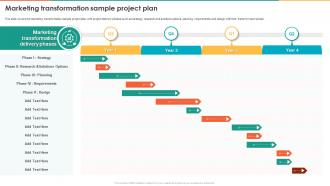 Marketing Transformation Sample Project Plan Marketing Transformation Toolkit Ppt Ideas Templates