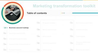 Marketing Transformation Toolkit For Table Of Contents Ppt Infographic Template Deck