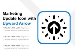Marketing update icon with upward arrow