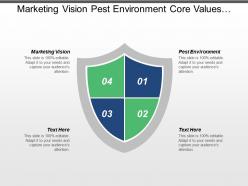 Marketing vision pest environment core values teamwork values cpb