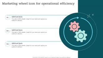 Marketing Wheel Icon For Operational Efficiency