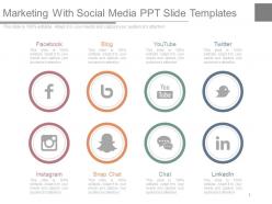 Marketing with social media ppt slide templates