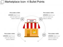Marketplace icon 4 bullet points