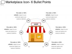 Marketplace icon 6 bullet points