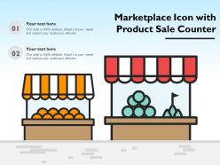 Marketplace icon with product sale counter