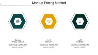 Markup Pricing Method Ppt PowerPoint Presentation Portfolio Icons Cpb