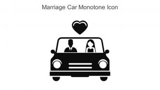 Marriage Car Monotone Icon In Powerpoint Pptx Png And Editable Eps Format