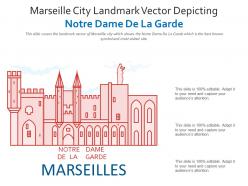 Marseille city landmark vector depicting notre dame de la garde powerpoint presentation ppt template