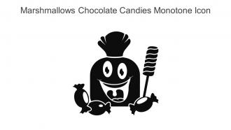 Marshmallows Chocolate Candies Monotone Icon In Powerpoint Pptx Png And Editable Eps Format
